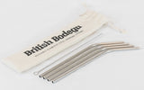 REUSABLE STAINLESS STEEL MILKSHAKE STRAWS - PACK OF 4 - British Bodega 