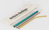 REUSABLE STAINLESS STEEL MILKSHAKE STRAWS - PACK OF 3 - British Bodega 