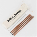 REUSABLE STAINLESS STEEL MILKSHAKE STRAWS - PACK OF 4 - British Bodega 